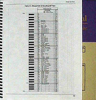 Korg 01/W Percussion Manual open to 1 page